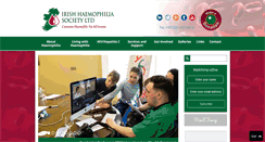 Desktop Screenshot of haemophilia.ie